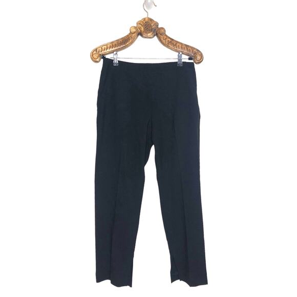 Trina Turk Ankle Pants Black Hem Vent Slit Clean Lines Classic Trouser Slack 10 - Picture 8 of 8